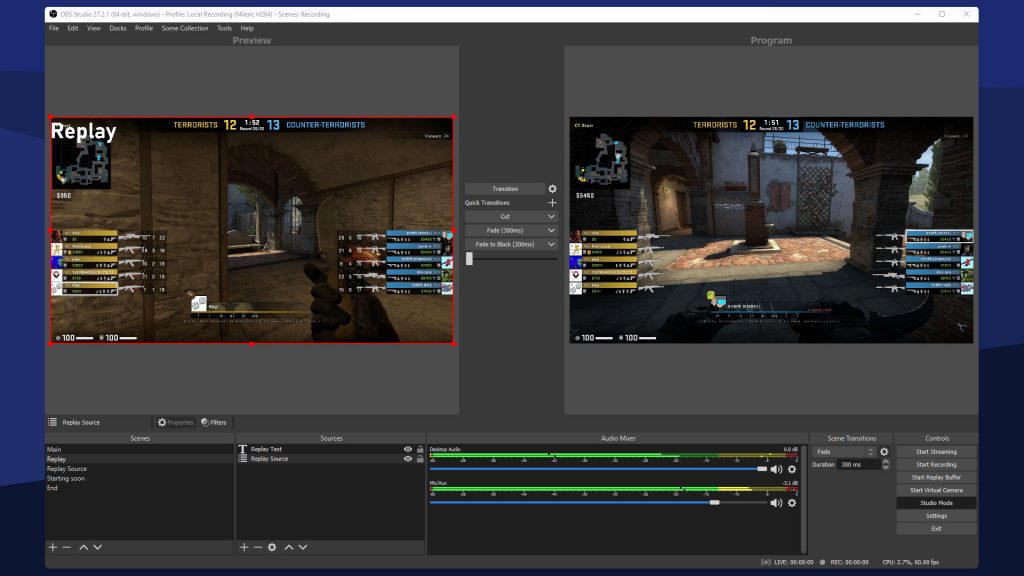 OBS Studio Stream CSGO